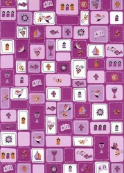 Transparentpapier Glory brombeer, christliches Mosaik 115g, DIN A4