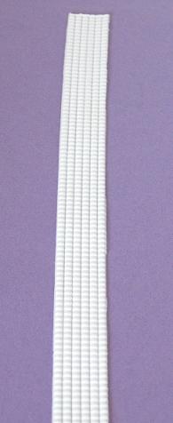 Verzierwachsstreifen Perle weiß 3 mm x 20 cm, 5 Stück